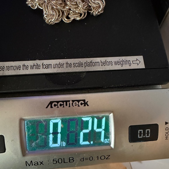 Sterling Silver 925 Triple Row Rolo Necklace Toggle Closure 16.25 Inches 70Grams - Picture 10 of 11